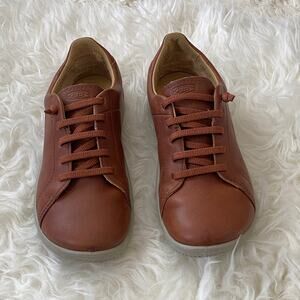 Keen KNX Brown Leather Lace Up Sneakers Women Size 7.5